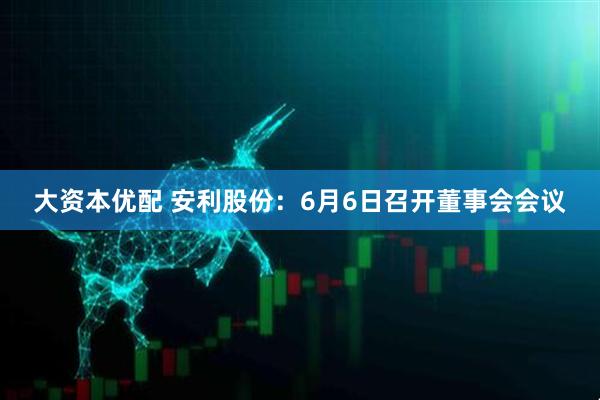 大资本优配 安利股份：6月6日召开董事会会议